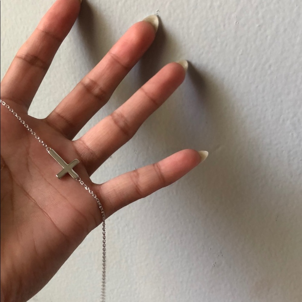 Sterling silver cross necklace